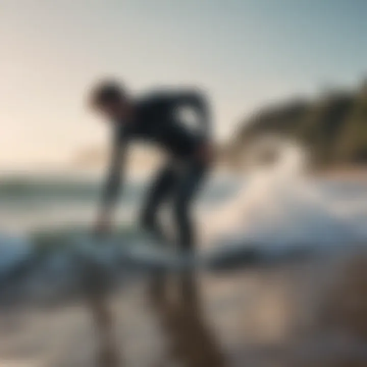 Sam Light engaged in a beach clean-up activity