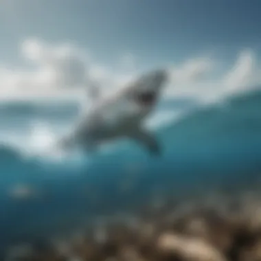 The Ecological Impact of Shark Finning An illustrative diagram highlighting the ecological impact of shark finning on marine ecosystems.