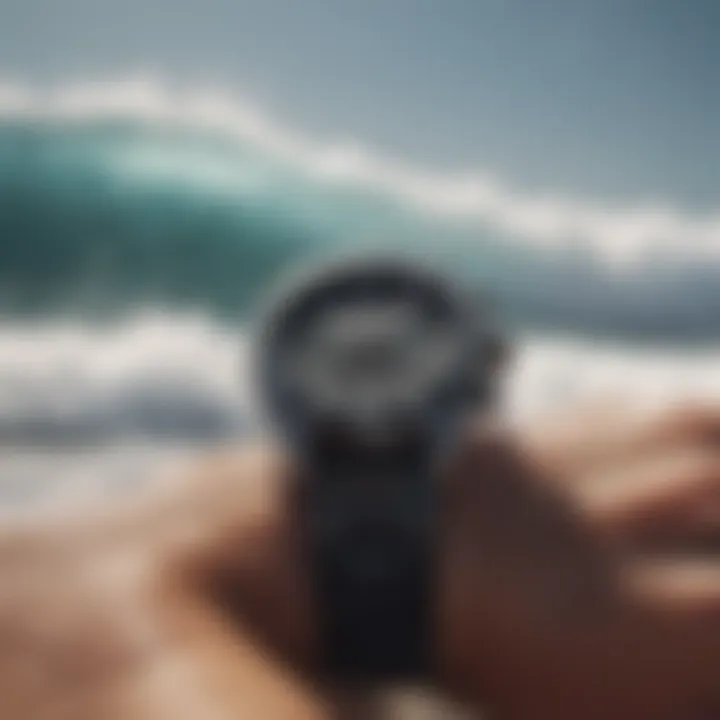 An array of modern surf watches highlighting various brands and technological features.