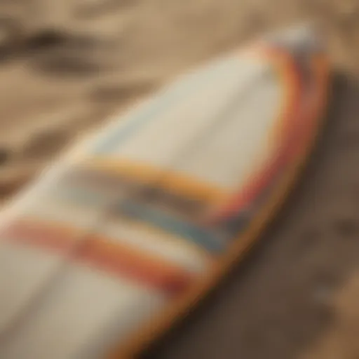 A vintage surfboard showcasing the evolution of design