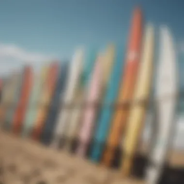 Cultural Significance: Surfboards at a Festival Surfboards displayed at a cultural festival