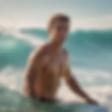 Surfer with Tropicsport Mineral Sunscreen Surfer applying Tropicsport Mineral Sunscreen before hitting the waves