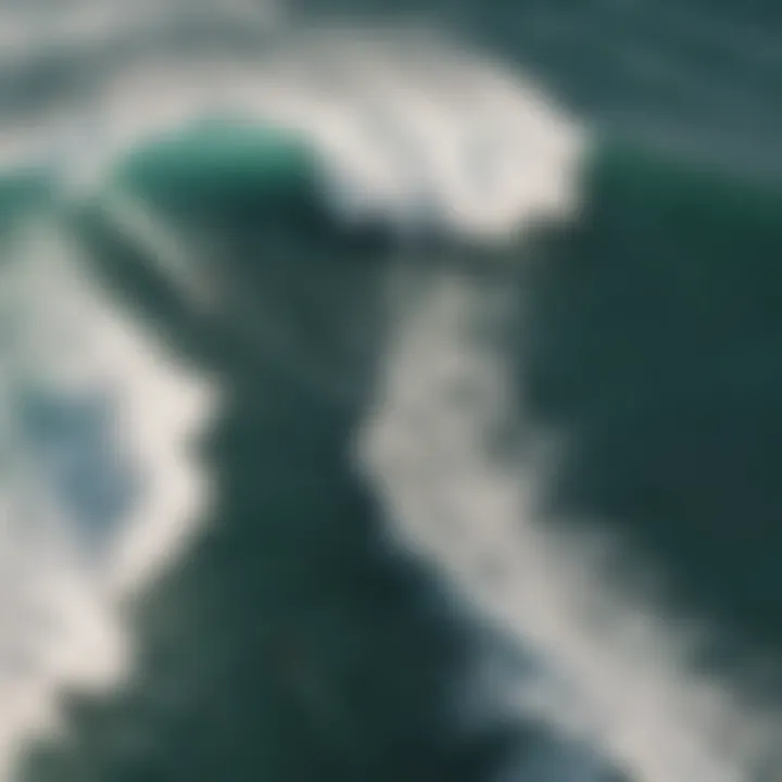 Aerial view of a famous surf spot in Costa Rica