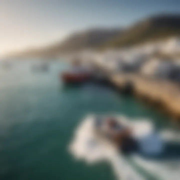 Stunning view of the Tarifa harbor with ferries