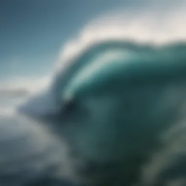 The Power of Nature: A Massive Wave Majestic large wave crashing against the shore