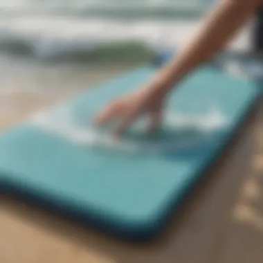 Close-up view of a high-quality boogie board showcasing its materials