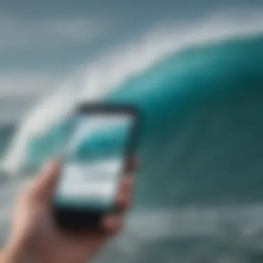 Wave Height Forecasting Technology Screenshot of a wave height forecast app
