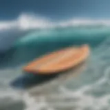 Close-up view of a wave board showcasing its design and materials