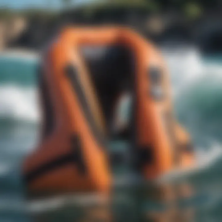 A detailed view of the operational mechanism of an inflatable life jacket