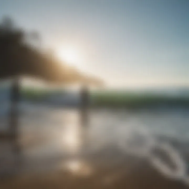 Group of surfers sharing a moment on the beach