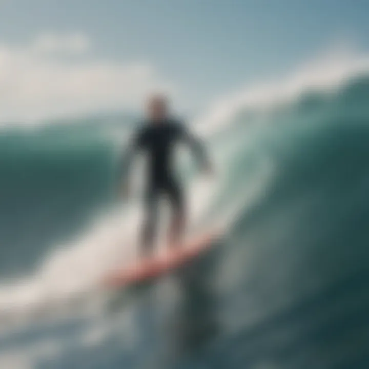 Surf captain guiding a group in the ocean