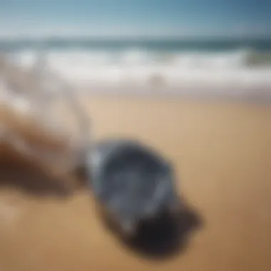 Durable watch submerged in water