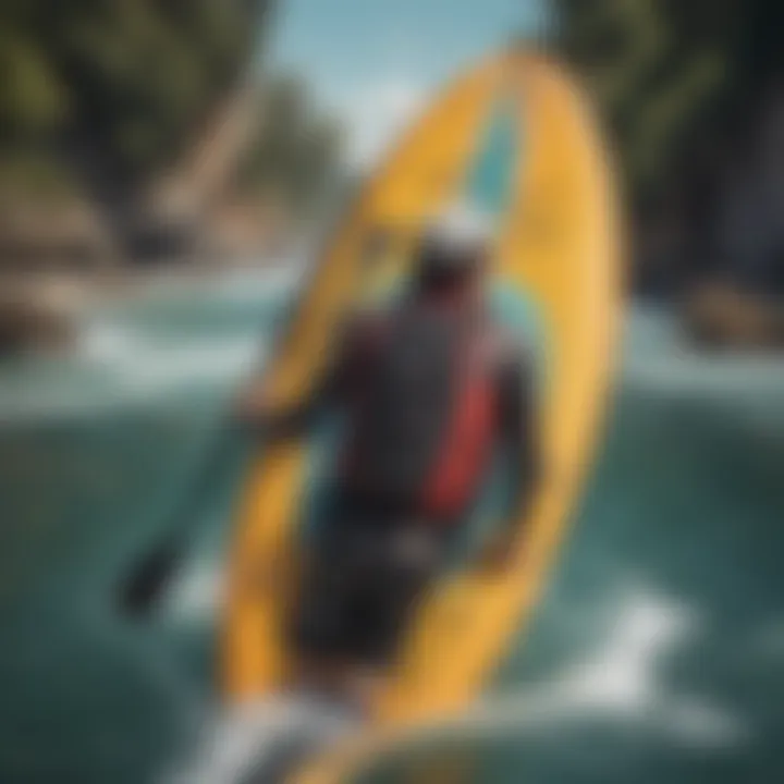 Visual representation of safety gear for paddle boarding