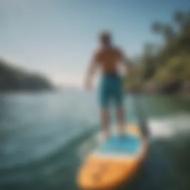 Graphic showing various paddle boarding techniques