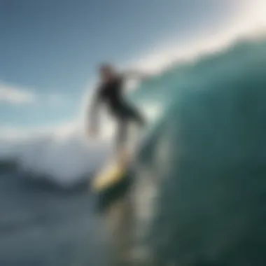 Surfer catching a wave with optimal speed