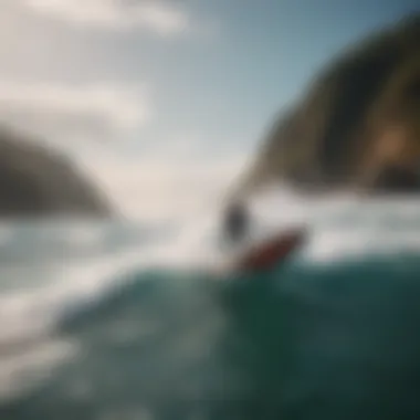 A surf boat maintenance workshop with tools and equipment