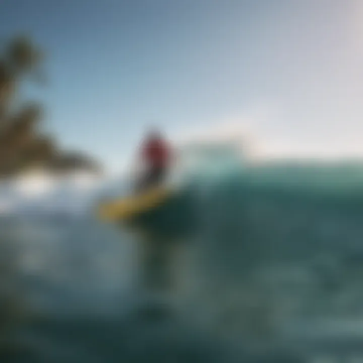 A safety demonstration for surf boat operation on the beach