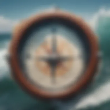 An illustration showing different compass directions with respect to surf spots.