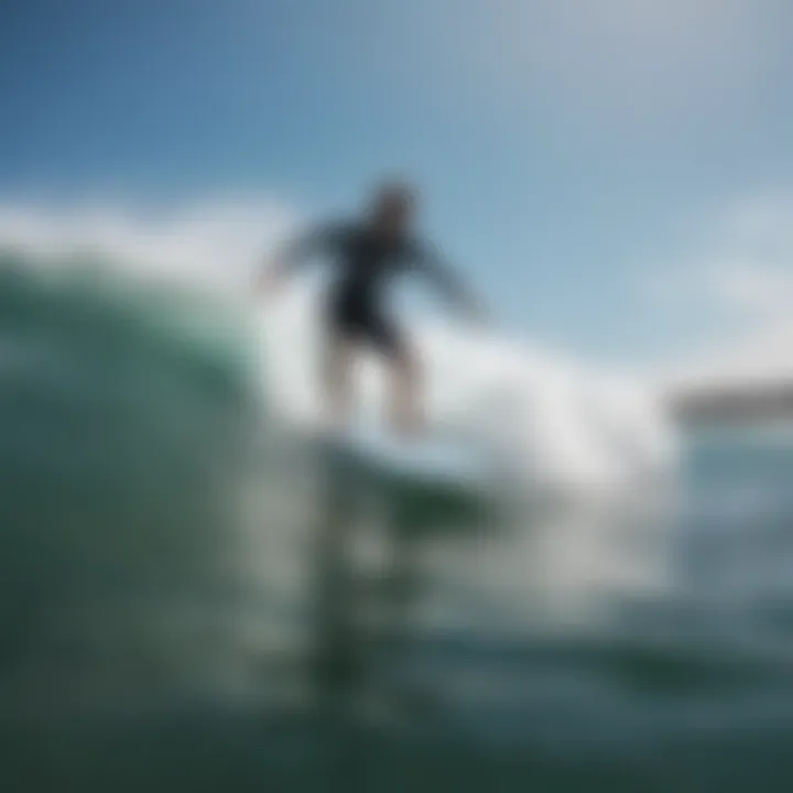 An expert demonstrating wake surfing techniques.